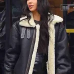 Kim-Kardashian-Shearling-Black-Leather-Jacket.
