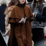 Lily-Collins-TV-Series-S04-Emily-In-Paris-Emily-Cooper-Brown-Wool-Trench-Coat