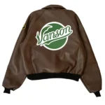 Los-Bronx-Baseball-Vanson-Brown-Leather-Jacket-Back