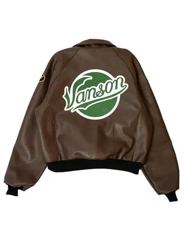Los-Bronx-Baseball-Vanson-Brown-Leather-Jacket-Back