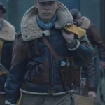 Masters-Of-The-Air-Austin-Butler-Brown-Shearling-Leather-Jacket