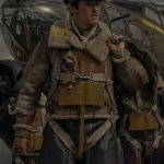 Masters-Of-The-Air-Callum-Turner-B3-Brown-Shearling-Leather-Jacket