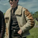 Masters-Of-The-Air-Callum-Turner-B3-Shearling-Leather-Brown-Jacket