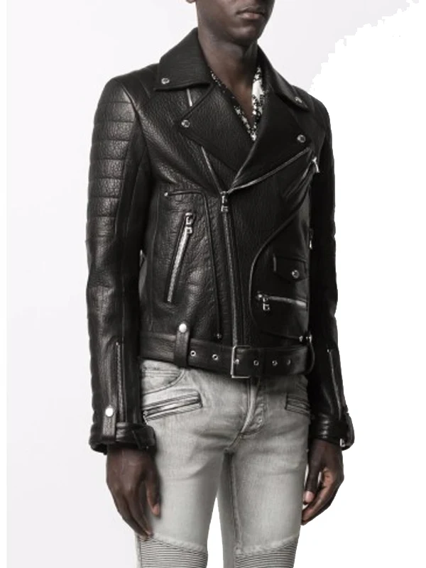 Men-Biker-Leather-Jacket-Balmain-Front