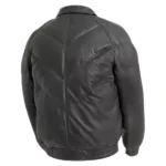 Men-Black-Leather-Bubble-Bomber-Jacket-Back