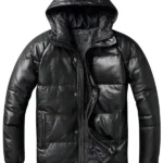 Men-Black-Leather-Puffer-Jacket-with-Hood.