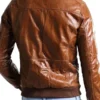 Men-Bomber-Shining-Brown-Leather-Jacket-Back
