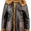 Men-Brown-Leather-Hooded-B7-Shearling-Jacket