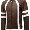 Men-Casual-Brown-Cafe-Racer-Leather-Jacket