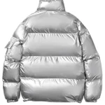 Men-Casual-Shiny-Silver-Padded-Jacket-Back