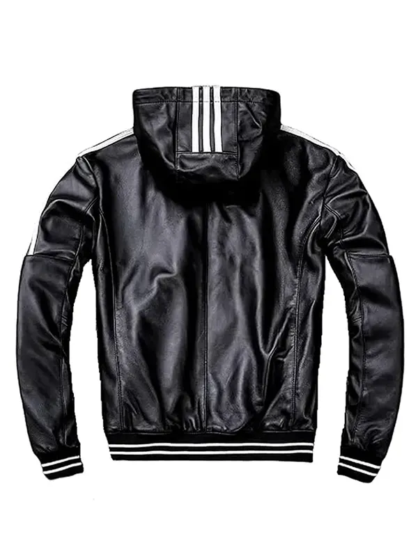 Men-Casual-Style-Black-Bomber-Jacket-with-Hood