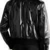 Men-Casual-Style-Black-Patent-Leather-Jacket-Back