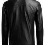 Men-Casual-Style-Black-Slim-Fit-Leather-Jacket-Back