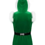 Men-Classic-Fur-Hooded-Christmas-Green-Vest-Back