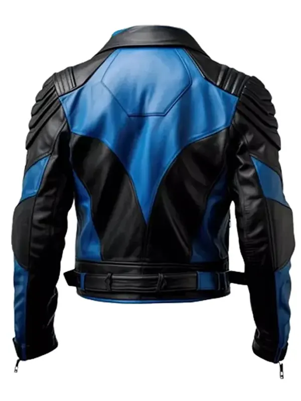 Men-Stylish-Retro-Black-and-Blue-Motorcycle-Jacket-Back