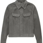 Men-Trucker-Grey-Suede-Leather-Jacket