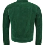 Men-Trucker-Style-Green-Suede-Leather-Jacket-Back.