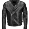 Men-Vegetable-Tanned-Black-Leather-Jacket