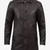Mens-3-4-Length-Brown-Leather-Coat.