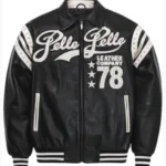 Mens-90s-Pelle-Pelle-78-Black-Leather-Bomber-Jacket