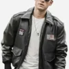 Mens-Air-Force-Pilot-Black-Bomber-Leather-Jacket