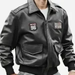 Mens-Air-Force-Pilot-Style-Black-Bomber-Jacket