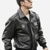 Mens-Air-Force-Pilot-Style-Black-Bomber-Leather-Jacket