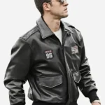 Mens-Air-Force-Pilot-Style-Black-Bomber-Leather-Jacket