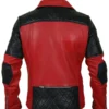 Mens-Black-Diamond-Quilted-Shoulders-Red-Leather-Jacket-Back