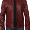 Mens-Bold-Maroon-Lambskin-Cafe-Racer-Jacket