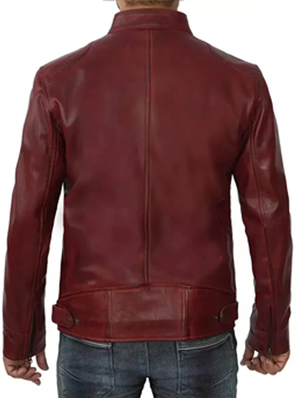 Mens-Bold-Maroon-Lambskin-Cafe-Racer-Jacket-Back