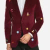 Mens-Burgundy-Christmas-Blazer