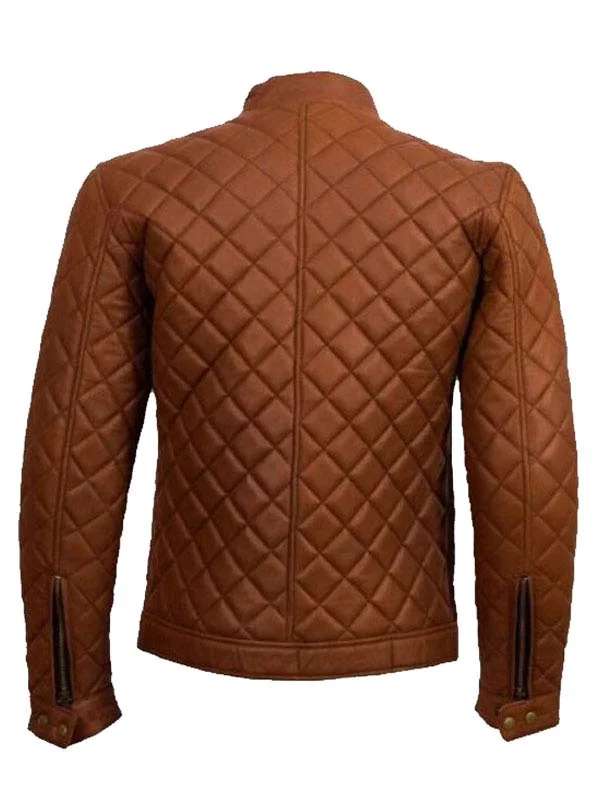 Mens-Cafe-Racer-Quilted-Brown-Jacket-Back