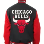 Mens-Casual-Black-and-Red-Chicago-Bulls-Varsity-Jacket-Back