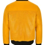 Mens-Casual-Yellow-Perforated-Bomber-Leather-Jacket-Back.
