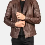 Mens-Dark-Brown-Stylish-Leather-Jacket