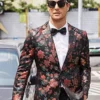 Mens-Floral-Sequins-Shiny-Sparkly-Blazer