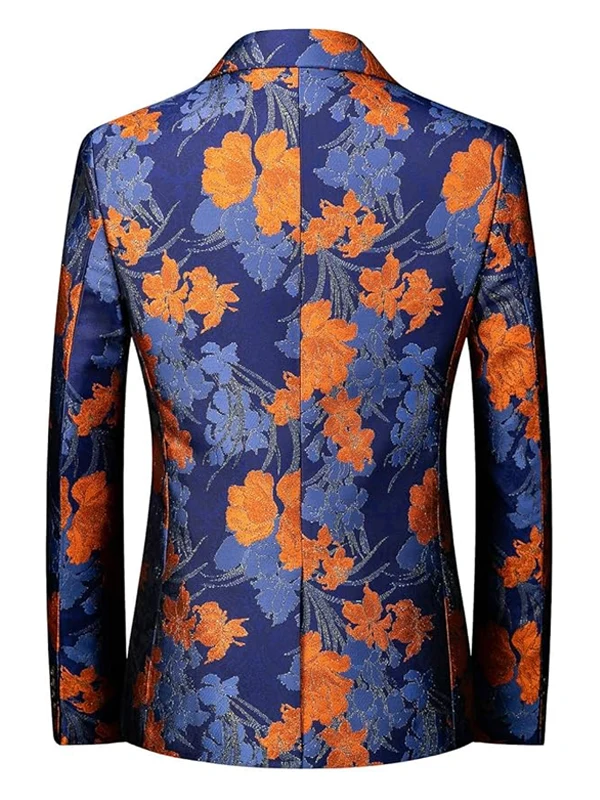 Mens-Floral-Slim-Fit-Elegant-Tuxedo-Blazer-Back