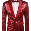 Mens-Floral-Suit-Shiny-Sequins-Blazer