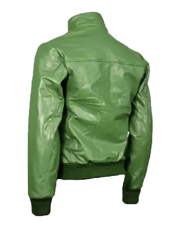 Mens-Green-Bomber-Leather-Jacket