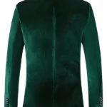 Mens-Party-Slim-Fit-Fashion-Green-Velvet-Blazer-Back