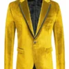 Mens-Party-Slim-Fit-Fashion-Yellow-Velvet-Blazer