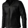Mens-Pure-Black-Leather-Jacket