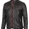 Mens-Real-Lambskin-Cafe-Racer-Biker-Style-Casual-Leather-Jacket