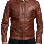 Mens-Real-Lambskin-Classic-Vintage-Style-Brown-Leather-Jacket-.