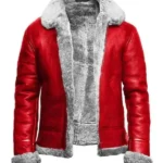 Mens-Red-Shearling-Jacket