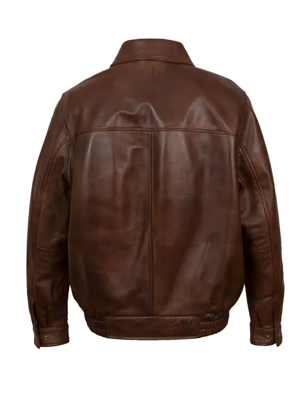 Mens-Reddish-Leather-Blouson-Jacket-Back.