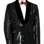 Mens-Sequins-Black-Sparkly-Glitter-Blazer