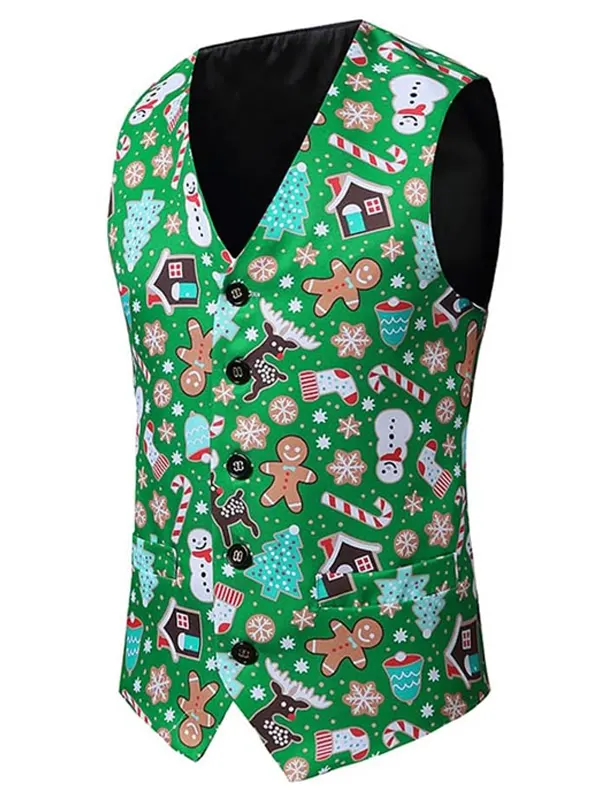 Mens-Snowflake-Tree-Graphic-Snowman-3D-Print-Christmas-Vest