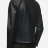 Mens-Stylish-Black-Leather-Zip-Up-Jacket-Back